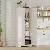 Tall Pantry Cabinet with Adjustable Shelves - 60" Height, 23.6" Wide Storage Organizer, Anti-Tip Design, for Kitchen/Bathroom Organization SKU Titles - 4 of 4