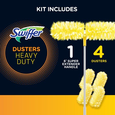 Swiffer Heavy Duty 6ft Extendable Yellow Microfiber Duster Kit