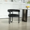 Dining Chair for Sale, Modern Chenille Fabric Upholstered Barrel Dining Chair Side Chair with Three Legs,Kitchen Island Chair-Cuddlewood - 2 of 4