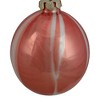 Northlight 4" Red and White Marbled Glass Christmas Ornament - image 4 of 4