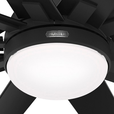 Overton Matte Black 72" 10-Blade Ceiling Fan with LED Light