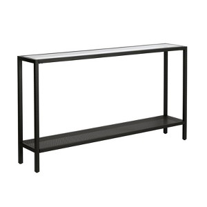 55' 2-Shelf Console Table in Black - Henn&Hart - 1 of 4
