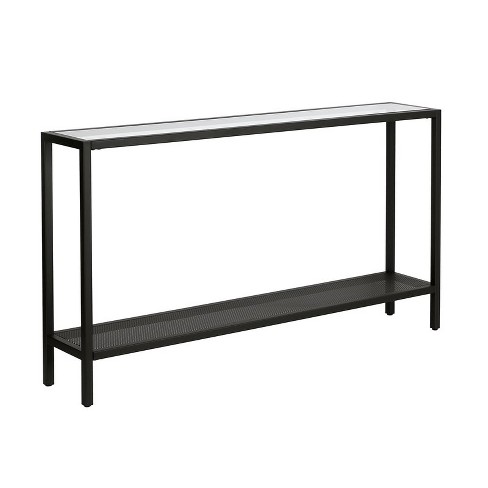 55' 2-Shelf Console Table in Black - Henn&Hart - image 1 of 4