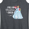 Women's - Disney - Full Of Christmas Cheer Cinderella Graphic Racerback Tank - 2 of 4