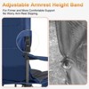 Oversized Folding Camping Chairs with Adjustable Arm Straps, Blue, Set of 2 - 4 of 4