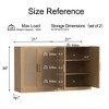 Wooakway 36"H Rattan Door Bar Cabinet Black Modern Sideboard for Kitchen or Entryway - 4 of 4