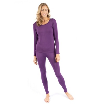 Leveret Womens Two Piece Thermal Pajamas Solid Brown Xs : Target