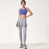 Anna-Kaci Active Women's High Waist Leggings with Attached Flowy Skirt Overlay for Active and Casual Wear - 2 of 4