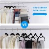 Pants Hangers 3 Pack,5 Tier Closet Organizers and Storage Clothes Hanger, Space Saving with Swing Arm, Metal Hanger Clothes Organization for Pants - 3 of 4