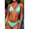 Moda Minx Sweet Like Candy 'Candy Apple' Contrast Double Strap Triangle Crystal Bikini Top - 3 of 4