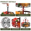 Fortune Candy 25.6''/17.32'' Height Metal Tier Wire Fruit Bowl - 2 of 4