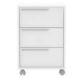 Maia 3 Drawer File Cabinet White - Polifurniture