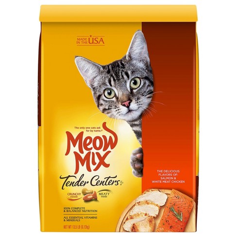 Meow Mix Tender Centers with Flavors of Salmon & Chicken Adult Complete & Balanced Dry Cat Food - image 1 of 4