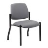 Armless Guest Chair Gray - Boss Office Products: Sturdy Mid Back, Antimicrobial Vinyl, 300 lbs Capacity - 2 of 4