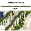 Swtroom 25Ft Christmas Garland Pre-Lit 100 Warm White Lights Soft Artificial Christmas Garland Fireplace Xmas Christmas Collection - 2 of 4