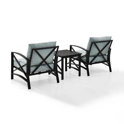Kaplan 3-Piece Outdoor Seating Set with Mist Cushions