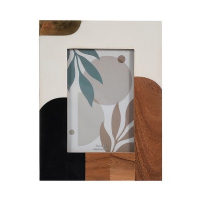 Mid-Century Photo Frame - Contemporary Polyresin Art Deco Decorative Picture Frame - Home or Office Decor - Family Photo Display
