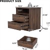 CIPACHO Black 2 Drawer Modern Nightstand with Charger Station USB Type C Ports AC Outlets and Ample Storage for Bedroom - 2 of 4