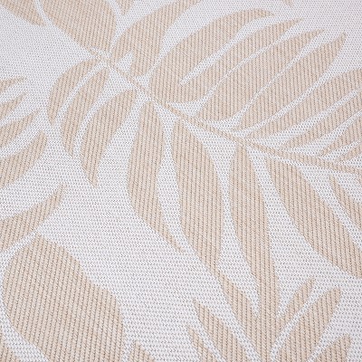 Natural Floral Synthetic Flat Woven 5' x 7' Area Rug