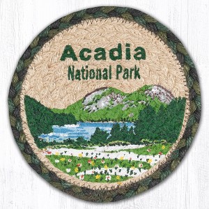 Earth Rugs Acadia Bubbles Round Large Coaster 7" Modern Coastal Table Accent - 1 of 3