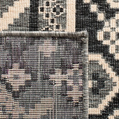 Veranda Grey and Beige Synthetic Rectangular Indoor/Outdoor Rug