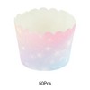 Unique Bargains Small Ombre Galaxy Print Disposable Baking Cups Wood Pulp Paper PE Coating 2.36"x1.77" 50 Pcs - 4 of 4