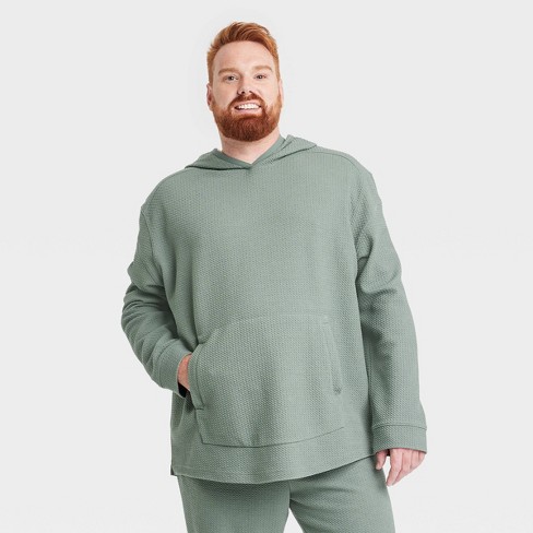 Men's Big Textured Fleece Hoodie - All In Motion™ North Green 3XL