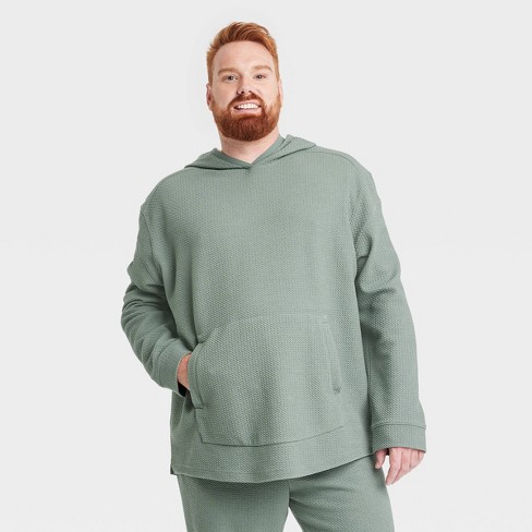 Men's Textured Fleece Hoodie - All In Motion™ Moss Green Xl : Target