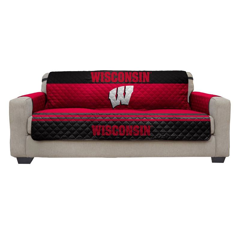 NCAA Wisconsin Badgers Furniture Protector Sofa, 1 of 3