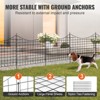 Munora 5-Pack Garden Fence - 36.6"H x 29.5"L Metal Animal Barrier with 2.5" Spike Spacing - Rust-Resistant Decorative Fencing for Yard, Patio - 3 of 4