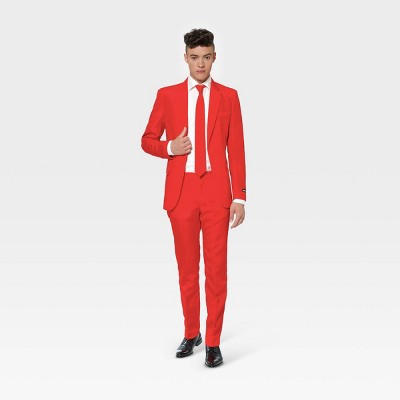 kohls red suit
