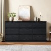 5/9/12 Drawer Chest Dresser with Wide Top, MDF Wood Storage Organizer for Bedroom, Living Room, White/Black/Green - 4 of 4