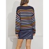 Women's ROUND NECK STRIPED SWEATER - J.NNA - 2 of 2