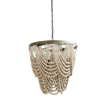 Storied Home Draped Wood Bead Chandelier