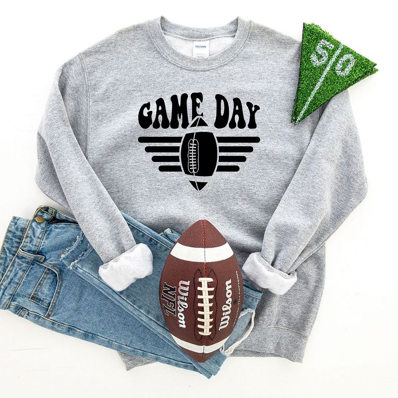 Simply Sage Market Women's Graphic Sweatshirt Football Game Day Stripes, 3 of 4