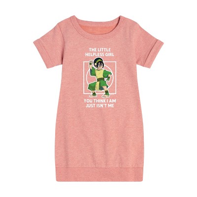 - Avatar: The Last Airbender - Toph Graphic Short Sleeve Fleece Dress