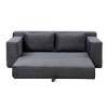 GDFStudio Saphira Modern 73'' Convertible Corduroy Upholstered 3-Seater Sofa Bed with 3 Pillows - 4 of 4