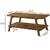 NicBex Modern Wood Coffee Table Set of 3 with Storage Shelf and Cylinder Legs for Living Room and Bedroom - 2 of 4