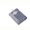 Bacati - Navy Chevron with Solid Border Blanket (Navy Chevron/Grey Border) - image 3 of 4