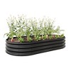 Dolonm Raised Garden Bed Outdoor, Oval Large Metal Raised Planter Bed for for Plants, Vegetables, and Flowers - Silver - 2 of 4