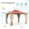 EROMMY 12 Ft. W x 10 Ft. D Aluminum Patio Gazebo - 3 of 4