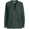 Lands' End Women's Drifter Varsity Vneck Relaxed Cardigan Sweater - 3 of 3