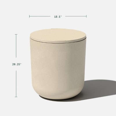 Sand Round Concrete Composite Outdoor Cooler Side Table
