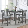 NicBex 34.5" Dining Table Set for 4 Counter Height Square Wooden Dining Table with 4 Chairs for Kitchen - 4 of 4
