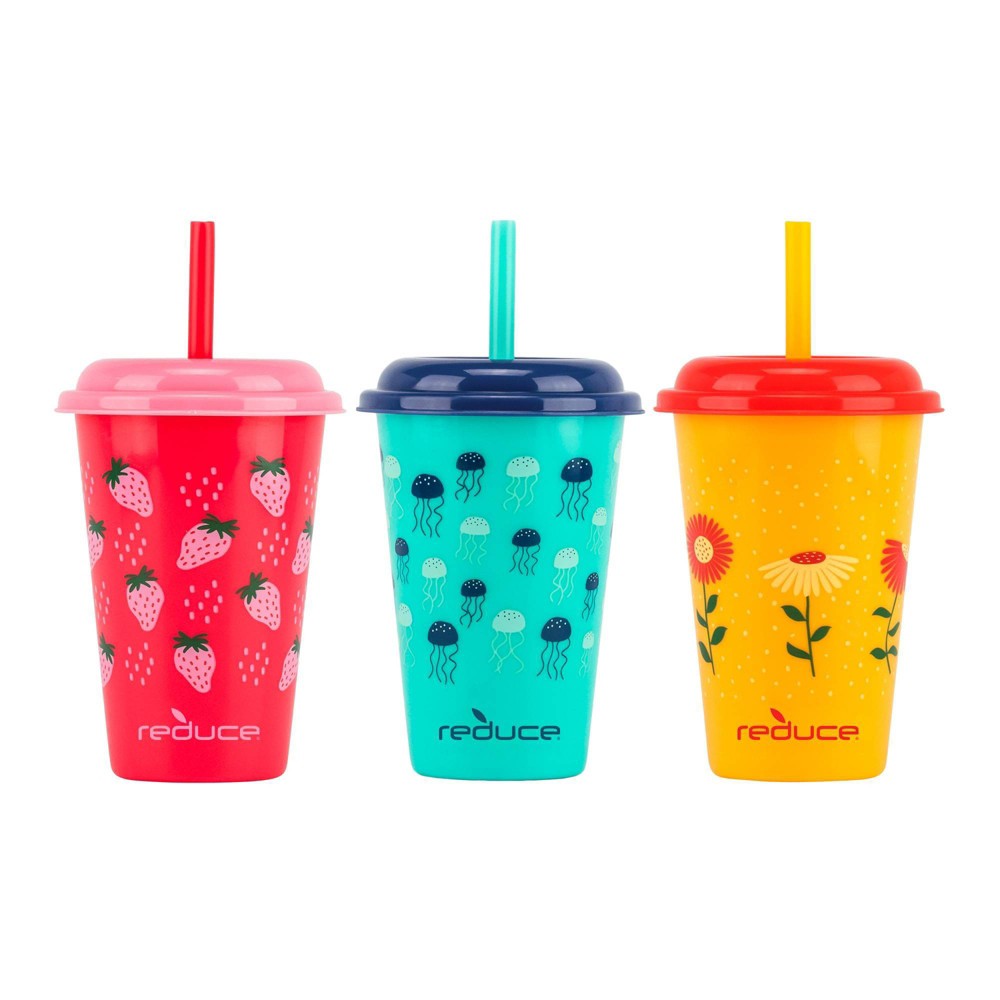 Reduce 12oz 3pk Plastic Go-Go's Berry Fun Kids Tumblers