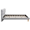 Platform Bed,Upholstered Platform Bed Frame With Cookie-Shaped Headboard,Modern Platform Bed,Platform Bed For Bedroom-Cuddlewood - 3 of 4