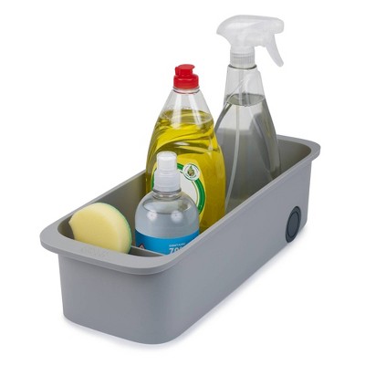 Joseph Joseph CupboardStore Easy-access Storage Caddy: Gray Kitchen Organizer with Multi-Compartments for Utensils