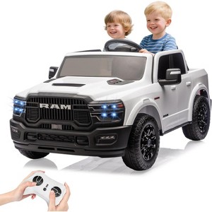 2 Seater Electric Car for Kids, 24v Ride on Truck with Remote Control, Toddler Ride on Toys with Spacious Truck Bed, 3 Speed, LED Lights - 1 of 4