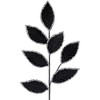 Northlight 26" Black and Silver Sequin Leaves Christmas Spray - 4 of 4