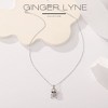 Skull Necklace for Women by Ginger Lyne Glowing Amber Eyes Sterling Silver Pendant and 16-18" Chain - 3 of 4